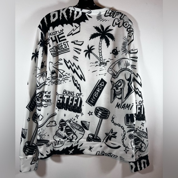 Hybrid Legacy  Crewneck Sweatshirt Men’s Large All Over Print Performance Method - Picture 2 of 12